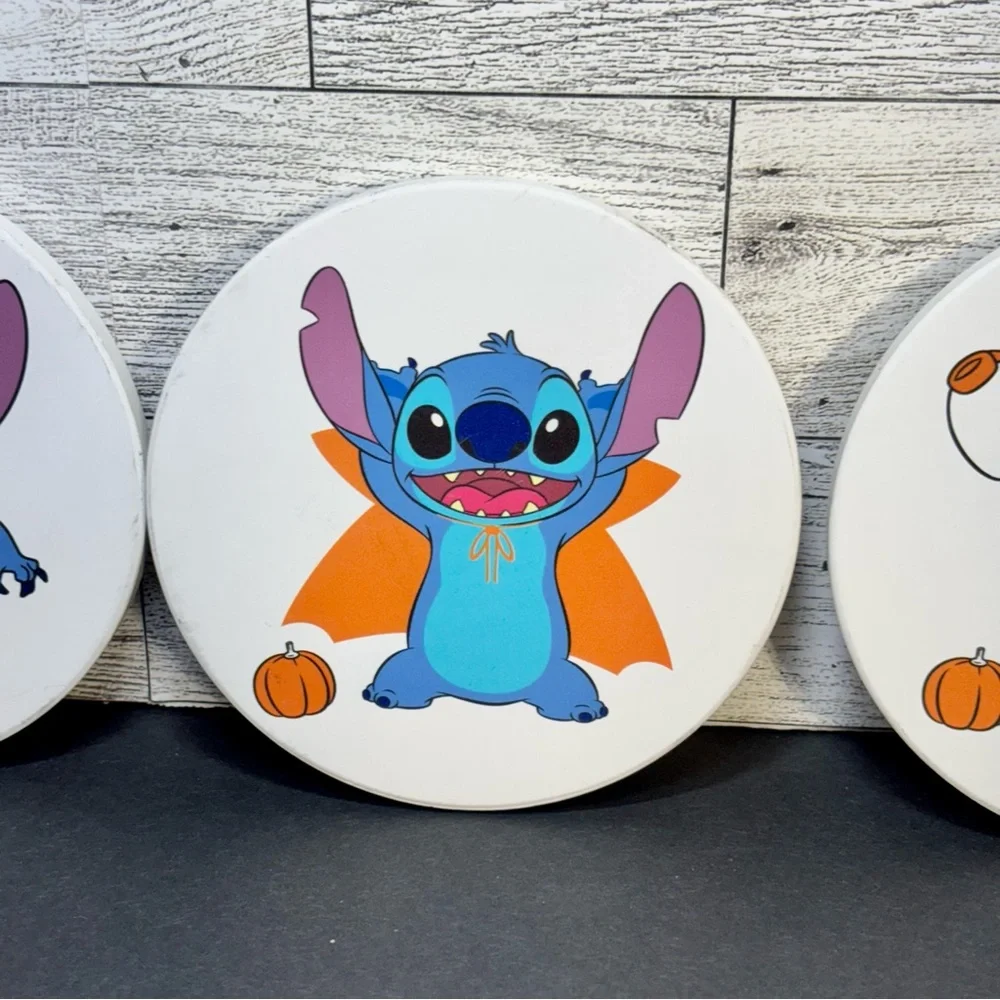 Disney LILO and Stitch Halloween‎ them drink coasters lot of 3